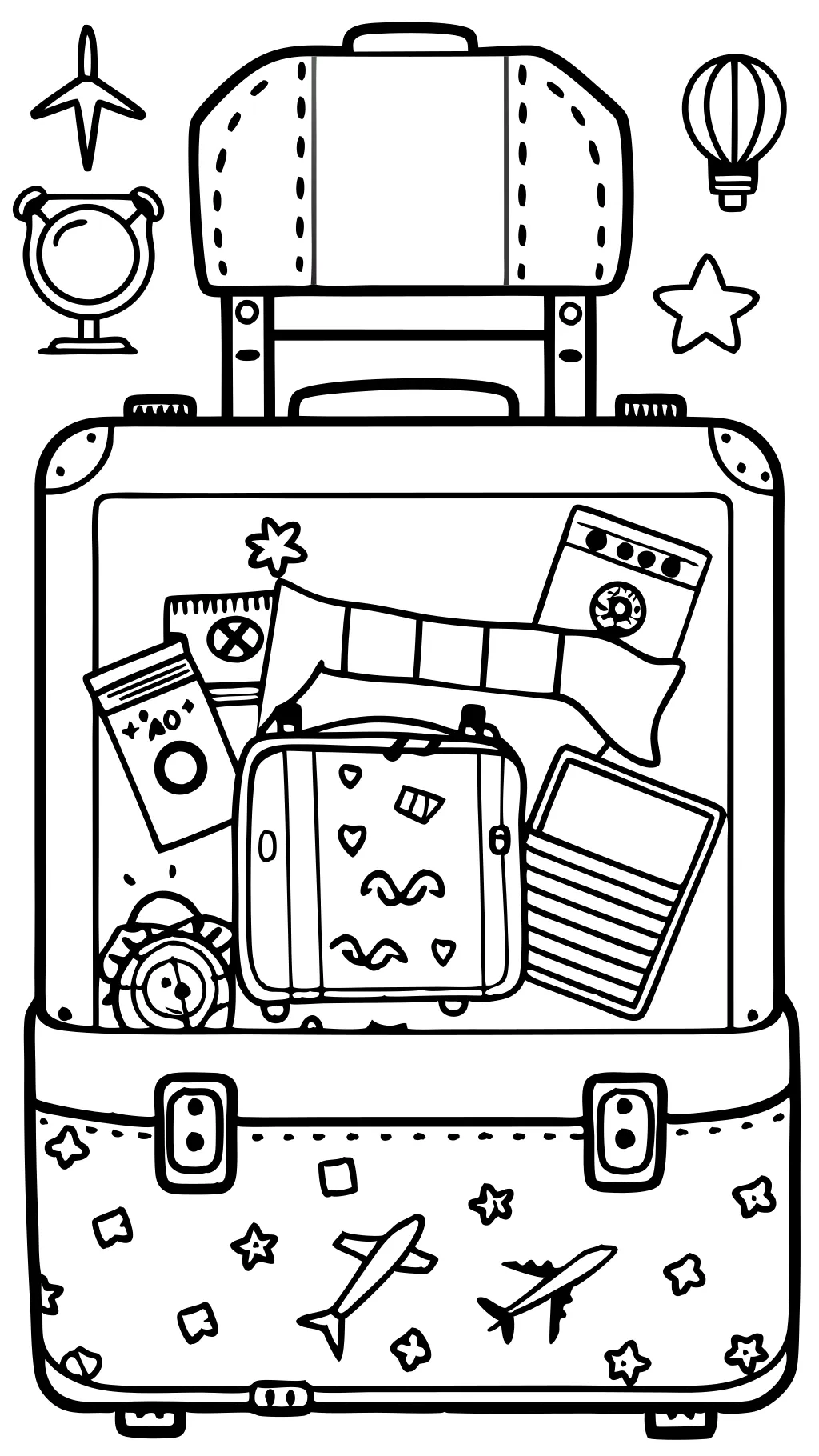 coloriage de valise